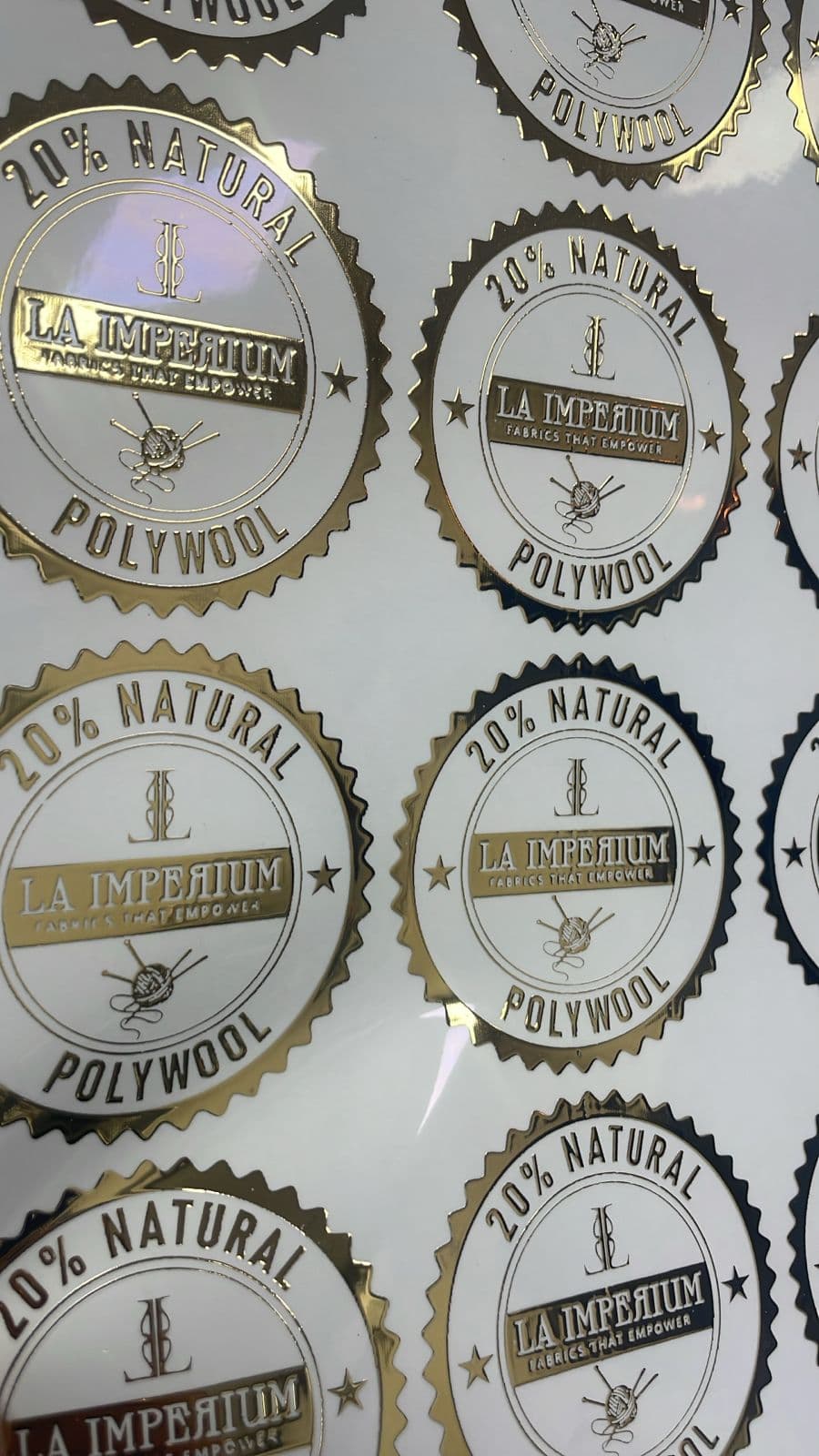 MG Digital Press Konica Minolta commercial print output - foil stickers